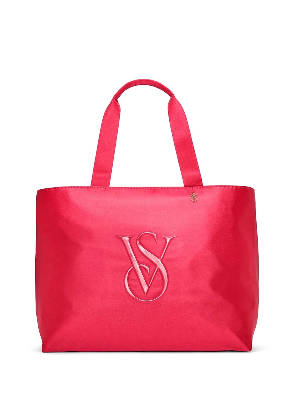 Victoria's Secret Hot Pink Tote with Embossed VS Monogram